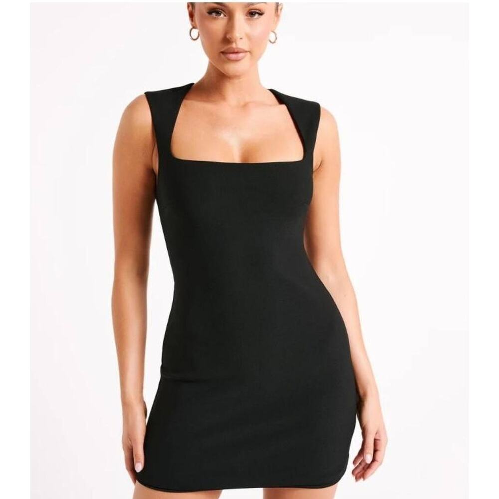 Meshki Frida Crepe *In Dark Navy* Mini Dress NWT XS
